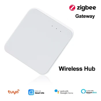 Беспроводной шлюз ZigBee 3.0 Smart Home Bridge Hub Приложение Tuya Smart Life для удаленного голосового управления Работает с Alexa Google Home