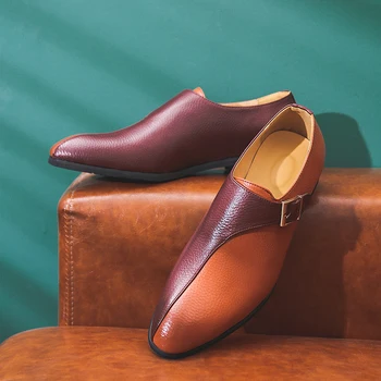 Брендовая Классическая Мужская Кожаная Обувь Большого Размера, Свадебные Мужские Модельные туфли в стиле Ретро, Нескользящие Мужские Туфли-лодочки, Мужская Прогулочная обувь