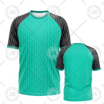 Брендовая мужская сетчатая дышащая футболка с 3D-принтом высокой четкости, повседневная спортивная рубашка большого размера с круглым вырезом