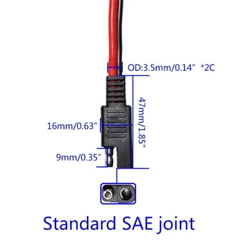 Быстроразъемный разъем SAE 14AWG-Удлинительный кабель, жгут проводов для генератора мотоцикла, панели солнечных батарей автомобиля.