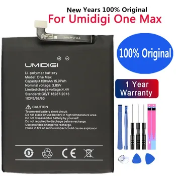 В наличии 100% Оригинальный Аккумулятор Телефона UMI 4150 мАч Для Umidigi One Max 6,3-дюймовый Аккумулятор смартфона MTK6763 Bateria + Инструменты