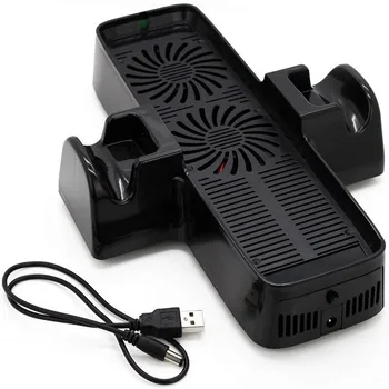 Вентилятор охлаждения консоли, подставка для зарядного устройства контроллера 3 в 1, станция охлаждения с USB-кабелем для зарядки Microsoft Xbox 360 Slim 360 S