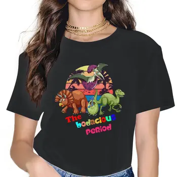 Винтажные футболки Egg Tree, женская футболка с круглым вырезом, футболки с короткими рукавами с динозаврами мелового периода, Идея подарка, топы