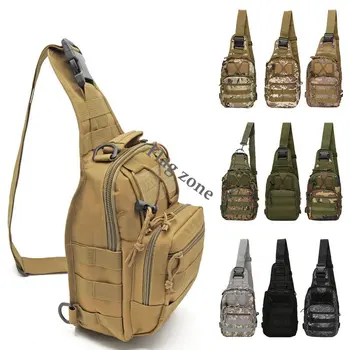 Военно-тактическая сумка через плечо с регулировкой справа налево, походный рюкзак-слинг для кемпинга, охотничий сундук Molle, сумка для рыбалки