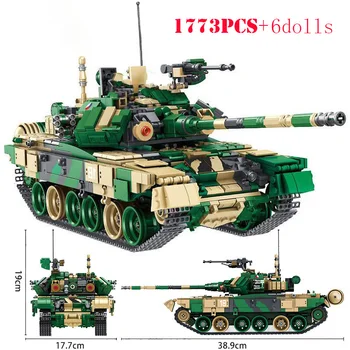 Военные Второй мировой войны Русский основной боевой танк T90 Строительные блоки Оружие Второй мировой войны Пехотные танки Matilda II Кирпичи Детские игрушки Подарки