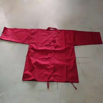 Высококачественная летняя быстросохнущая куртка в полоску унисекс, красная/ черная униформа для японского кендо, костюмы для айкидо, топы