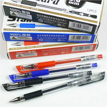 Высококачественный бренд, 5 шт./лот, синий, красный, 0,5, Европейский стандарт, Гелевая ручка, заправка чернил, ручка, Канцелярские принадлежности