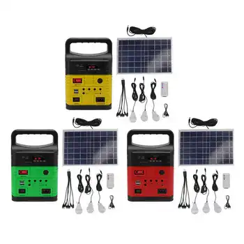 Генератор солнечной энергии переменного тока 250 В 10 Вт, светодиодная подсветка, MP3 Bluetooth-радио, зарядка для мобильных устройств, Многофункциональная портативная Солнечная электростанция