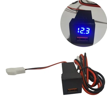 Гнездо автомобильного USB-зарядного устройства со светодиодным цифровым дисплеем Вольтметр для быстрой зарядки Toyota QC 3.0