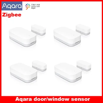 Датчик окна двери Aqara, беспроводное подключение Zigbee, умный мини-датчик двери, Работа с приложением Mi App для телефона Android IOS