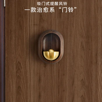Дверной звонок из чистой меди, звенящий дверными колокольчиками, подарок для перемещения и открытия дверей