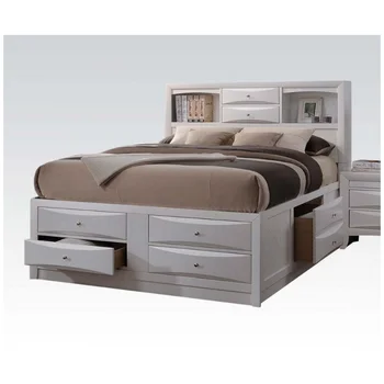 Двуспальная кровать ACME Ireland из белого массива 21710F белого цвета [со склада в США]