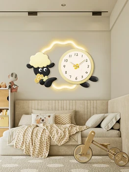 Декоративная роспись детской комнаты, часы для мальчиков и девочек, Настенный светильник в комнате дочери, подвесная картина в спальне