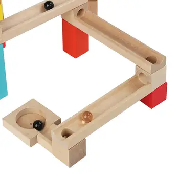 Деревянные мраморные блоки для бега Строительные игрушки Конструктор 