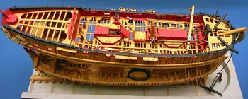 деревянный корабельный комплект модель парусника HMS GRANADO 1742 масштаб 1/48 Деревянная модель корабельного комплекта внутренняя часть конструкции корабля часть 2