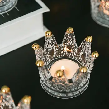 Держатель губки Трехмерный Лоток для хранения Декоративной стеклянной косметики в форме короны для рабочего стола