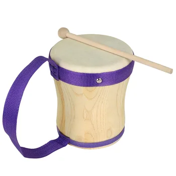 Детская барабанная установка, ударный инструмент для детей, портативный детский ручной деревянный барабан, набор барабанных палочек, аксессуар для музыкального образования ребенка