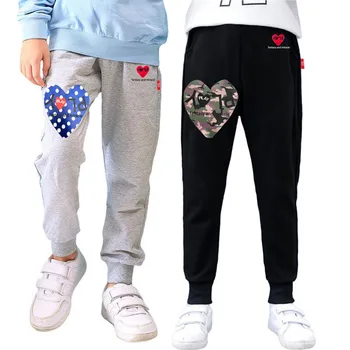 Детские брюки Весенние Тонкие с вышивкой в виде буквы 
