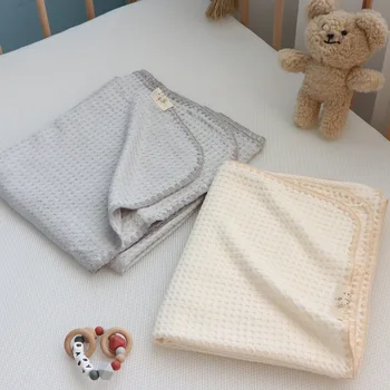 Детское одеяло из бамбукового волокна, Аксессуары для новорожденных, Индивидуальное летнее одеяло для пеленания новорожденных