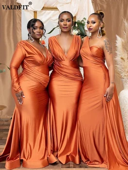 Длинные Платья Подружек Невесты Русалки 2022 Африканских Черных Девушек Vestidos В Нигерийском Стиле Кружевные Платья