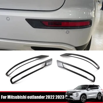 Для Mitsubishi Outlander 2022 2023 ABS Сажа Задняя Противотуманная Фара Рамка Крышка Заднего Бампера Декоративные Планки Автомобильные Аксессуары