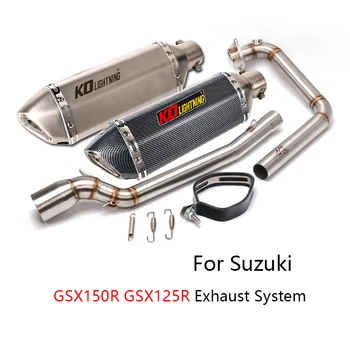 Для Suzuki GSX150R GSX125R выхлопная система мотоцикла коллектор Средняя соединительная труба Накладные 51 мм глушители съемные Db Killer Escape 370 мм
