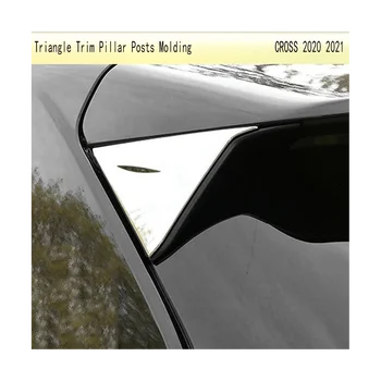 Для Toyota Yaris Cross 2020 2021 Спойлер на заднем стекле, Боковая Треугольная отделка Стоек, молдинг, декоративная рамка