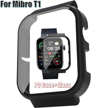 Для смарт-часов Mibro T1 Рамка безель PC Shell + Защитная стеклянная пленка Экран Браслет для Mibro Watch T1 Чехол Защитная Крышка