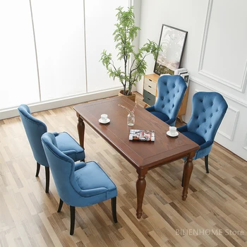 Европейский деревянный кухонный обеденный стул для небольшой квартиры, гостиная, спальня, стул со спинкой, ресторан, отель, балкон, стулья для отдыха