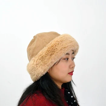женская зимняя теплая шапка ветрозащитная панама женская однотонная шерстяная