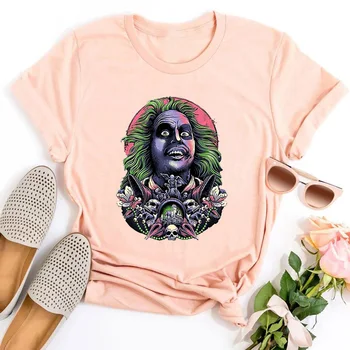 Женская одежда Beetlejuice Ghost, рубашка Beetlejuice, футболки ужасов, графические футболки, винтажная одежда на Хэллоуин, Эстетичный топ M