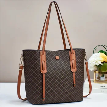 Женская сумка простого дизайна, новая сумка-тоут большой емкости, модная сумка через плечо, сумочка