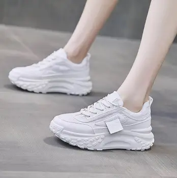 Женские массивные кроссовки на платформе с толстой подошвой, походная вулканизированная обувь, модные дышащие повседневные кроссовки для женщин, женская обувь