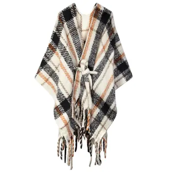 Женские шали SIEPAKE, палантины, пончо, свитер, накидка, одеяло, шарф с открытой передней частью, пальто на осень-зиму для женщин