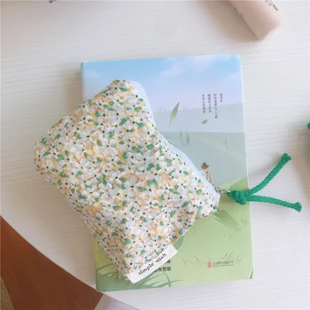 Женский и детский кошелек с фрагментированным цветком, холщовая косметичка для макияжа, маленькая внутренняя сумка с цветком на молнии