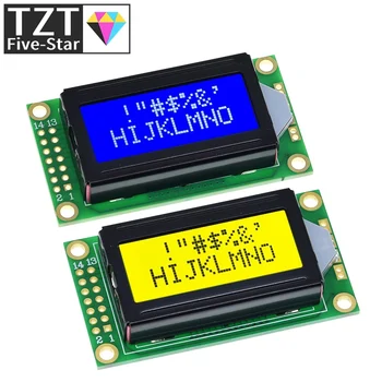 ЖК-модуль TZT 8 x 2 с дисплеем из 0802 символов, синий / желто-зеленый для Arduino