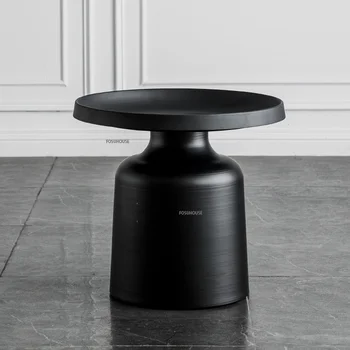 Журнальный столик из скандинавского железа для мебели гостиной, круглый домашний диван для отдыха, приставной столик для маленькой квартиры, креативный прикроватный столик CN