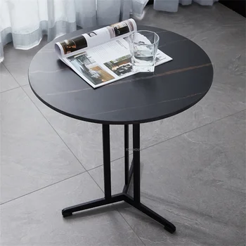 Журнальный столик из скандинавского мрамора для гостиной, легкая роскошь, Простота, круглый мини-столик, креативный дизайн, маленький столик для приема гостей