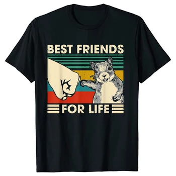 Забавные футболки в стиле ретро с винтажной белкой, лучший друг на всю жизнь, хлопковая уличная одежда с графическим рисунком, подарки на день рождения, футболка в летнем стиле