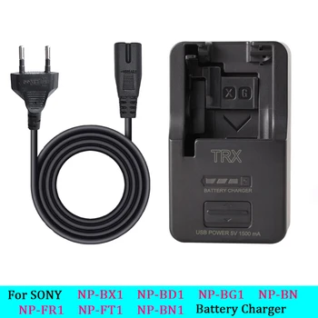Зарядное устройство BC-TRX Подходит для Sony NP-BG1, NP-BD1, NP-BX1 Аккумулятор ZV-1F, W800, DSC-RX100, M7, M6, M5A, M4, M3, Камера серии M.
