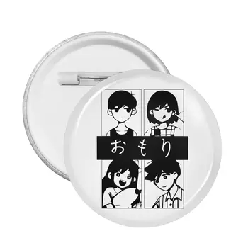 Значок видеоигры из аниме Омори, модный воротник, Мягкая кнопка, булавка 58 мм, значки для броши для одежды