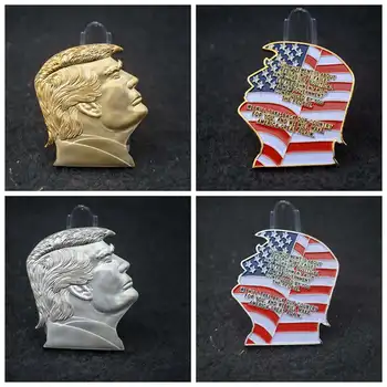 Значок сторонника Трампа 45-й президент Соединенных Штатов Америки Make America Great Again Challenge Coin Американская патриотическая монета