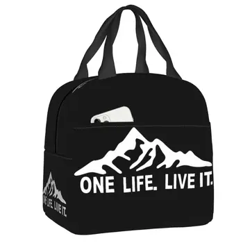 Изготовленный на заказ ланч-бокс One Life Live It с термоизоляцией-охладителем для ланча для женщин, детей, школьной работы, сумок для пикника