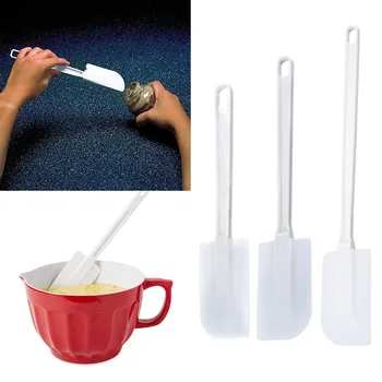 Инструменты для выпечки Большая Цельнолитая силиконовая лопатка для торта Резиновая лопатка для выпечки Скребок для перемешивания Кухонная плита Портативная