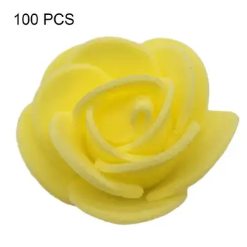 Искусственная головка цветка 100шт, красивая, без полива, Легкий уход, 3,5 см, Искусственная Маленькая роза, букет-гирлянда своими руками для гостиной