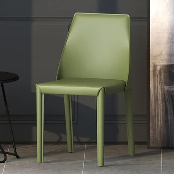 Итальянское минималистичное седло Кожаное кресло Легкое Роскошное Эргономичное дизайнерское кресло для ресторана в индустриальном стиле Мебель для дома