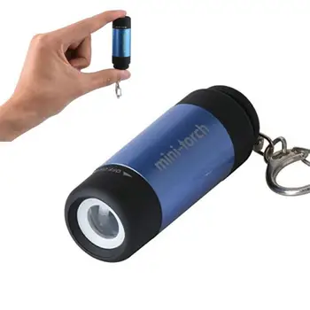 Карманный фонарик для ключей oobest, перезаряжаемый USB-фонарик со светодиодной подсветкой, Водонепроницаемый карманный фонарик для ключей, брелок для ключей