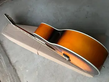 китайская гитарная фабрика custom new 200 акустическая гитара sunburst 8