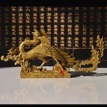 Китайский Народный миф, Бронзовая Статуя Феникса Фэншуй Фэнхуан, Королевская Птица, Благоприятная Статуя