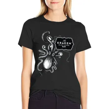Классическая футболка Kraken Rum, футболка с женским рисунком, футболки для тренировок большого размера для женщин
